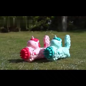 SK-M347 Mainan Anak Pistol Bubble Gun Karakter Kuda 10 Lubang Bubble Busa / Mainan Pistol Air Tembakan Gelembung Sabun