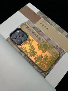 Laser Cut Chinese Garden Art Phone Case for iPhone 15 pro Max 14 pro Max 17 pro Max Huawei Couples Ancient Style Customizable