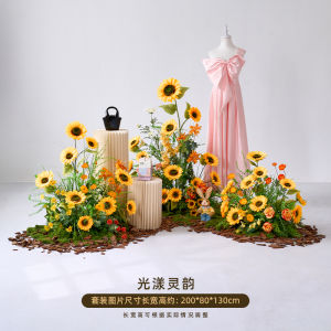 Artificial Sunflower Decorative Flowers for Scene Arrangement Beauty Salon Window Display Atmosphere Landscape Decoration