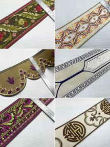 Modern Simple Chinese Style Sofa Decorative Cushion Patchwork Lace Edge Curtain Fabric Home Decoration Accessories