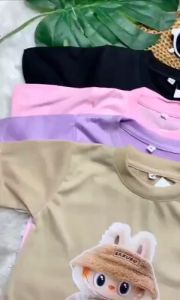 Kaos anak perempuan dan laki-laki motif labubu 1-10 tahun setelan anak viral baju anak terbaru