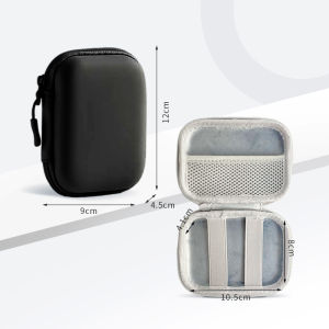 Portable Shockproof Hardshell Leather Storage Bag for CUKTECH 10000mAh Power Bank Anti-pressure Waterproof Scratch-resistant Multi-purpose Compact Box