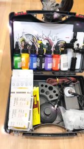 Bộ 1 máy xăm hình mô tơ Aheo kèm 7 mầu mực xăm 30ml