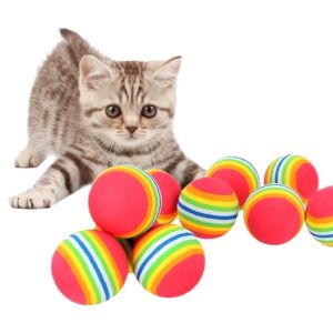 Mainan Bola Berwarna Pelangi Untuk Kucing Elatis Rendah Mainan Interaktif
