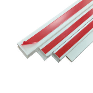 PVC Flat Cable Raceway 20*10 with Adhesive for Open Installation Square Surface Mount Wiring Channel Board Wall Mount Raceway
