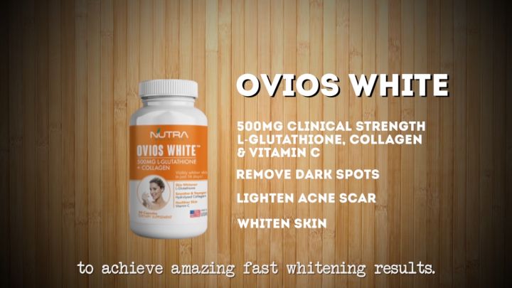 Ship from Singapore Nutra Botanics Ovios White Glutathione Supplement L Glutathione Whitening Pills with Collagen 30 Capsules Best Glutathione Skin Whitening Supplement Acne Scar Dark Spot