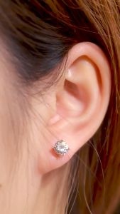 Uenjoyment 100% 925 Sterling Silver Plated Rose Gold Real 0.1-1 Carat D Color Moissanite Earrings Diamond With GRA Certificate 2023 Trend Wedding Engagement Birthday Party Stud Earrings For Women Wife Girlfriend Fine Jewelry
