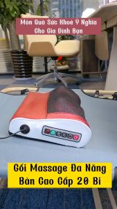 Máy Massage Vai Gáy Cổ Hồng Ngoại 20 Bi Cao Cấp Máy Masage Toàn Thân Giúp Giảm Nhức Mỏi lưng chân tay gối mát xa 20 bi toàn thân giảm mỡ có hồng ngoại 6 key xung điệ
