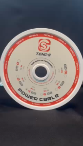 TENGS TS-4PC-K Car Audio Power Cable (meter) | Pure Copper/Shielded (Orange + Grey Braided Jacket) Kabel Kuasa Audio