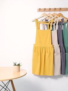 Tạp dề nấu ăn hoặc pha chế vải cotton thoáng mát và màu sắc xinh xắn