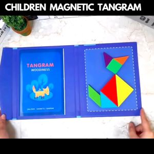 Mainan Edukasi Anak 1 Tahun Ke Atas Tangram Magnetic Montessori Puzzle Wooden Block MK108