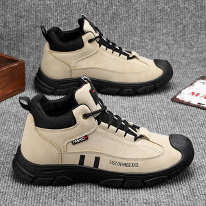 Mens Work Boots Outdoor Climbing Sport Martin Boots Anti-slip Wear-resistant Casual Style Synthetic Leather Mesh Inner Lining