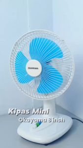 Okayama Kipas Angin Meja 8 Inch Desk Fan 8" OK-808 Agin Kencang Bisa Swing Kanan Kiri