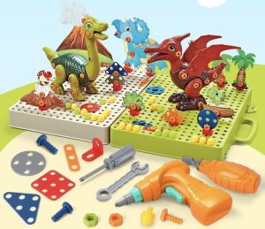 ⚙️ STEM TOY ⚙️ CREATIVE SUITCASE WITH ELECTRIC DRILL EDUCATIONAL TOYS DIY KIDS BUILDING BLOCKS PUZZLE CONSTRUCTION TOYS