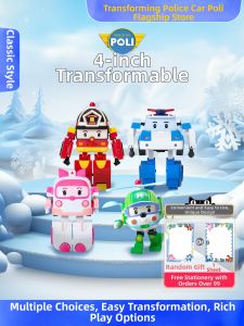 Robocar Poli | Policeman Poli and Friends 4 Inch Transformable Robot Toy