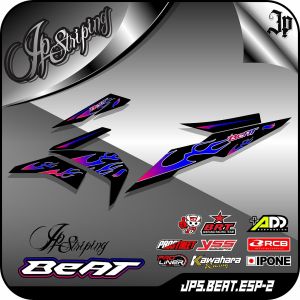 Stiker Striping Stiker Setiker Motor Beat Fi New Esp Street 2016 2017 2018 2019 Variasi Api JP-2