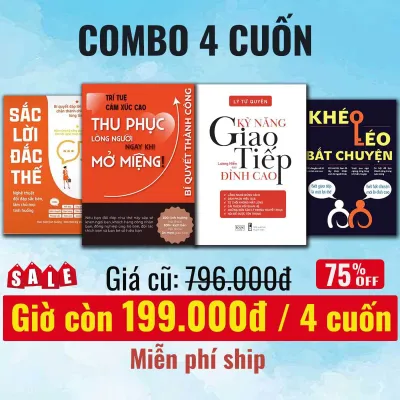 Sách - Combo 4: Thu phục lòng người + Sắc lời đắc thế + Biến giao tiếp + Khéo léo