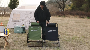 MOUNTAINHIKER Folding deck chair outdoor five-speed adjustable folding chair lunch break portable fishing chair camping chair backrest chair