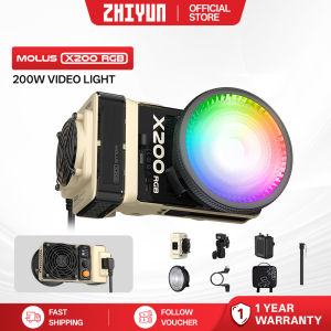ZHIYUN Molus X200 RGB - 200W Video Light Handheld Professional Photography Lighting | Portable Fill Light | COB Studio Light