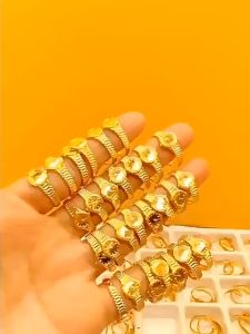 กระเป๋าแฟชั่นนาฬิกาทองขนาดน้อย นาฬิกาเสริมสร้างสรรค์แหวนสไตล์พังก์แหวนปรับแต่งแหวนผู้ชายผู้หญิง