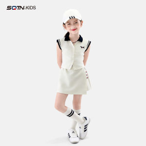 SQTN.KIDS | Girls Casual Sportwear Outfit Set Skirt and Trousers Two Piece