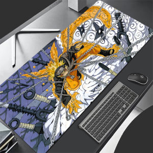 Bandai | Popular Anime Mouse Pad Naruto Gamer PC Computer HD Print Desk mat Keyboard Gaming Edge White Accessories Rubber Mousepad Carpet