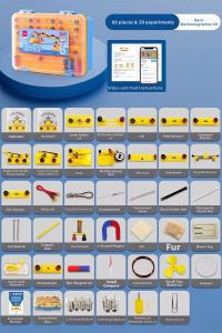 deli | Physics Experiment Set for Secondary Students Electromagnetism Optics Mechanics Electronics Teaching Kit