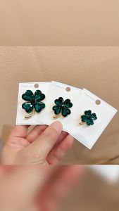 Kerongsang Tudung Bahu Pin Tajam Kebaya Kenduri Muslim Raya Viral Besar Mini Gift Hadiah Green Flower