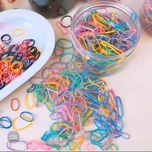 Set 1000 dây cột tóc Doudou Chun cột tóc đủ màu Thun cột tóc Dây buộc tóc Chun tóc cho bé gái PJ015