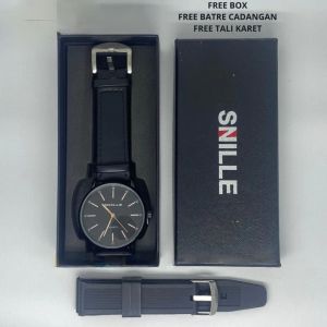 TERLARIS JAM TANGAN PRIA SNILLE 1007 ORIGINAL JAM TANGAN STRAP KULIT ANALOG
