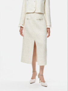 Koradior | Elegant Slimming Wool Skirt