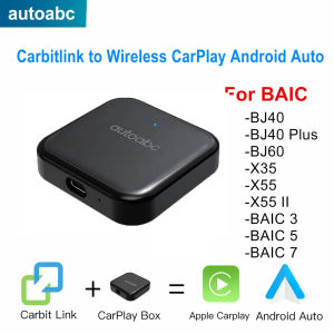 Carbitlink to Wireless CarPlay Car Navigation Plug & Play Car Carbit Link For Baic X55 Geely Jetour Changan Chery DongFeng