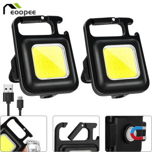 1/2/5pcs Mini COB Flashlight Multifunctional Portable Working Light Bright Pocket Lights For Outdoor Camping Fishing Hiking
