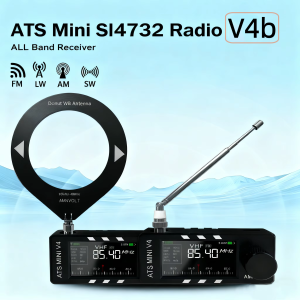 AMNVOLT V4B ATS MINI SI4732 Radio ALL Band DSP Radio FM AM SSB LSB USB Receiver Built-in Hi-Z Headphone Amplifier Circuit