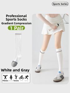 Tuban | Professional Sports Compression Socks Summer Breathable Long Tubes for Badminton Running Fitness with Calves Support
