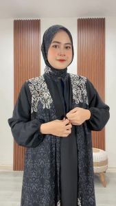 Layer Dilla Couple Sarimbit Kekinian - Gamis Koko Lamaran - Couple Serasi - Demore