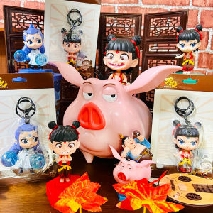 Nazha Magic Child Sea Chaos Movie Cup Popcorn Bucket Doll Keychain Ao Bing Hanging Ornament Animation Themed Collectible Items