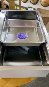 Chậu rửa chén đúc liền khối 1 hộc Inox 304 to 7545 dày