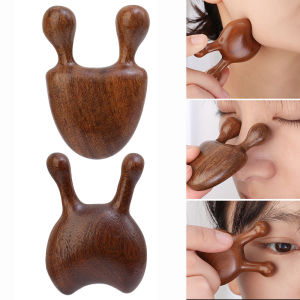 Dorisna Sandalwood Massage Comb Nose Eye Acupoint Massager Shoulder and Neck Relaxation Promote Blood Circulation Guasha Scraping Tools