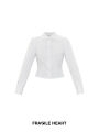 Bộ Ba Mảnh Áo Sơ Mi Và Chân Váy Không Chính Thức Phong Cách Đại Học Mùa Xuân Hè Fragile Heart Polyester Dài Tay Cổ Chữ V Cài Nút. 