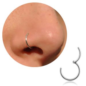 18G 316L Surgical Steel Nose Ring Hoop Cartilage Hoop Earrings for Women Men Piercing Jewelry 6mm/8mm/10mm/12mm
