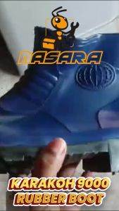 Nasara Korakoh 9000 Safety Rubber Boot Lowcut Blue Waterproof Oil And Chemical Resistance / Kasut Kerja Safety / 工业鞋