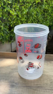 (ราคาใบละ)โหลพลาสติกฝาเกลียวคาร์เนชั่น 1600ml สูง 20cm ปากกว้าง 13 cm