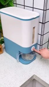ESA Dispenser Beras 10-12KG Rice Tempat Wadah Penyimpanan Beras Dengan Wadah Pengering