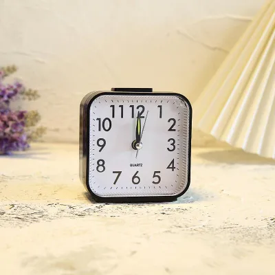 Mini Star Alarm Clock Silent Night Light Bedroom Student Creative Small Bedroom Children Lazy Person Alarm Clock Cobalt Blue Plastic Shell Battery Powered