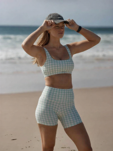 Lorna Jane | Sportswear Plaid Bra Top with Padding