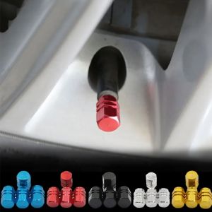 Car Wheel Tire Valve Stem Caps Covers Auto Motorcycle Bike Hexagon Valve Cap Parts 4Pcs Aluminum Alloy Car-Styling Accessories