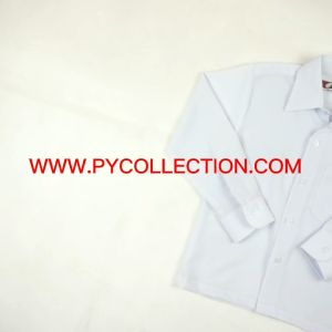 White Shirt Long Sleeves School Uniform Jenama Black Cat Baju Kemeja Putih Lengan Panjang Kain Licin Koshibo Nila Bc004