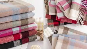 Khăn Choàng Mùa Đông Sang Trọng Phong Cách Scotland Tua Rua Pashmina Thời Trang Dài Giữ Ấm Thanh Lịch Cho Nữ