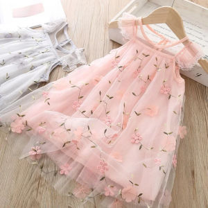 Girls Sweet Dresses Summer Baby Girl Princess Dress Lace Embroidery Design Flower Girl Dresses Cute Party Kids Clothes